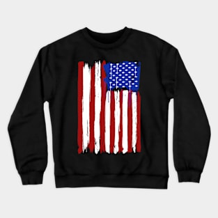 American Flag Abstract Painting Crewneck Sweatshirt